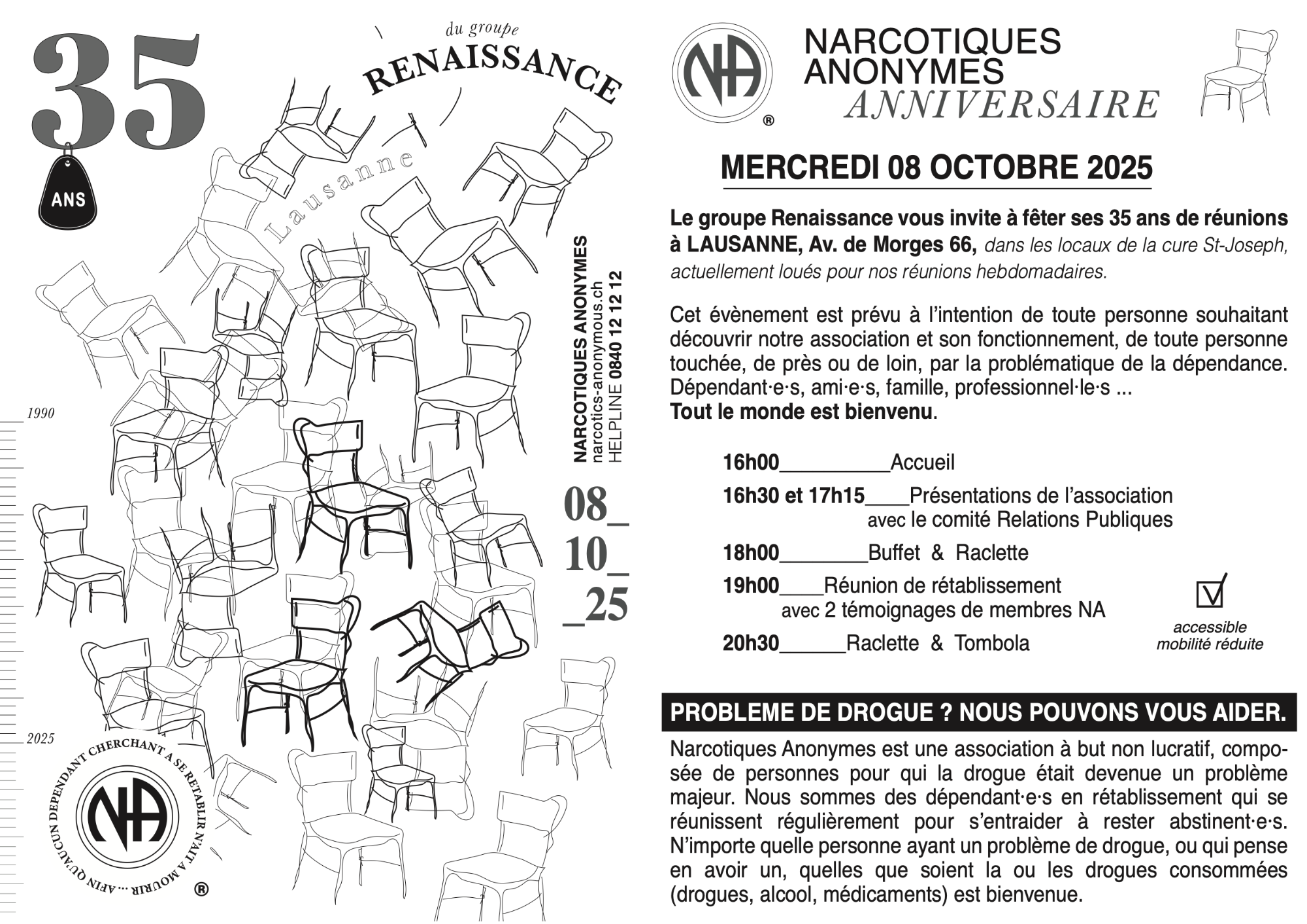 35th anniversary NA Meeting Renaissance Lausanne